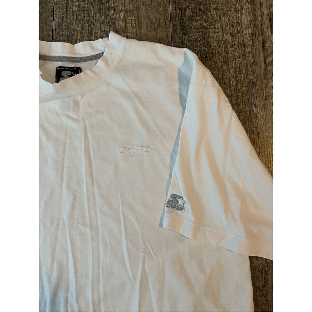 White Embroidered Starter T-shirt XL